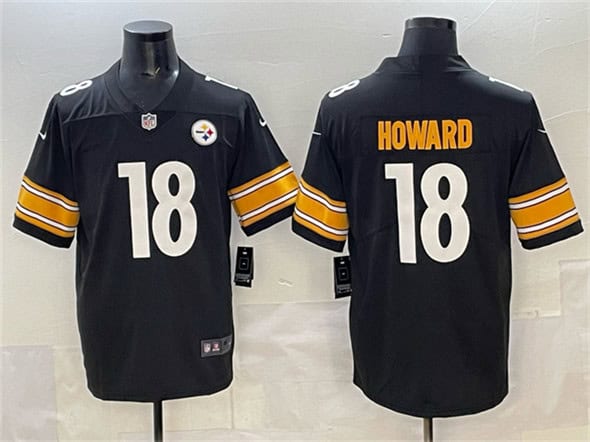 Pittsburgh Steelers #18 Will Howard Black 2025 Vapor Limited Football Stitched Jersey