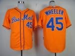 Mets #45 Zack Wheeler Orange Los Mets Cool Base Stitched Jersey