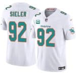 Miami Dolphins #92 Zach Sieler White 2025 F.U.S.E. With 2-Star C Patch Vapor Limited Stitched Jersey