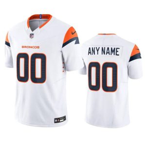 Denver Broncos Custom White 2024 F.U.S.E. Vapor Limited Stitched Jersey