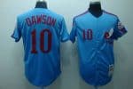 Mitchell And Ness Expos #10 Andre Dawson Stitched Blue Throwback Jersey