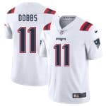 New England Patriots #11 Joshua Dobbs White 2025 Vapor Limited Stitched Jersey