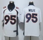 Broncos #95 Derek Wolfe White Stitched New Limited Nike Jersey