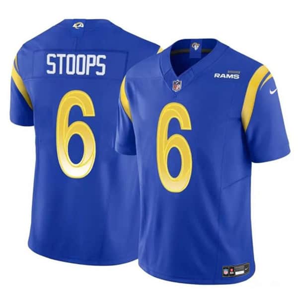 Los Angeles Rams #6 Drake Stoops Blue 2024 Draft F.U.S.E. Vapor Untouchable Stitched Jersey