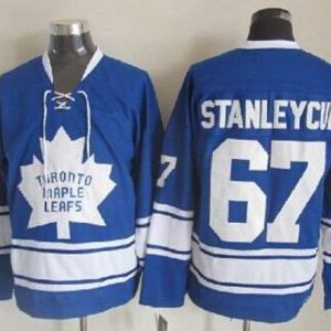 Maple Leafs #67 Stanley Cup Blue CCM Throwback Stitched Jersey