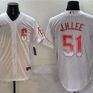 San Francisco Giants #51 Jung Hoo Lee White City Connect Cool Base Stitched Jersey