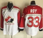 Team CA. #33 Patrick Roy White Red Nike Throwback Stitched Jersey