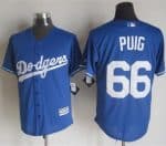 Dodgers #66 Yasiel Puig Blue New Cool Base Stitched Jersey
