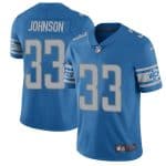 Lions #33 Kerryon Johnson Blue Vapor Untouchable Limited Stitched Jersey