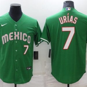 Los Angeles Dodgers #7 Julio Urias Green Mexico Stitched Baseball Jersey