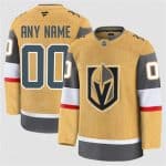 Vegas Golden Knights Custom Gold 2024-25 Home Stitched Jersey