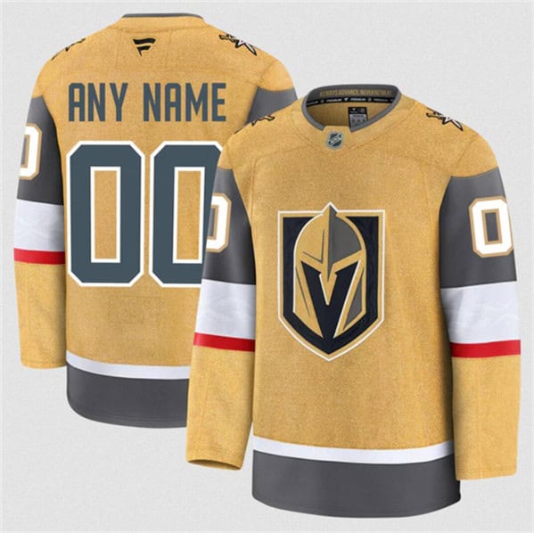 Vegas Golden Knights Custom Gold 2024-25 Home Stitched Jersey