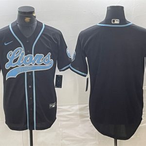Detroit Lions Blank Black Cool Base Stitched Jersey