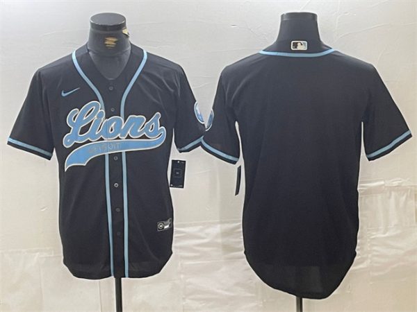 Detroit Lions Blank Black Cool Base Stitched Jersey