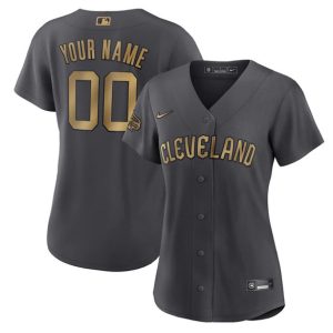 Cleveland Guardians ACTIVE PLAYER Custom 2022 All-Star Charcoal Stitched Baseball Jersey