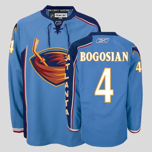 Thrashers #4 Bogosian Stitched Blue Jersey