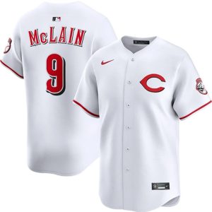 Cincinnati Reds #9 Matt McLain White 2025 Home Limited Stitched Jersey