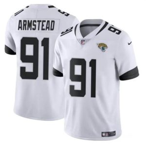 Jacksonville Jaguars #91 Arik Armstead White Vapor Untouchable Limited Stitched Jersey