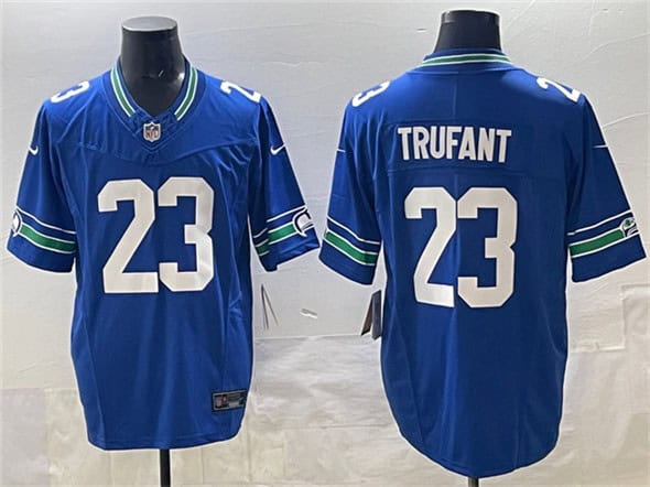 Seattle Seahawks #23 Marcus Trufant Royal 2024 F.U.S.E. Throwback Vapor Limited Football Stitched Jersey