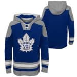 Toronto Maple Leafs Blank Blue Ageless Must-Have Lace-Up Pullover Hoodie