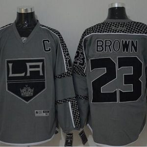 Kings #23 Dustin Brown Charcoal Cross Check Fashion Stitched Jersey