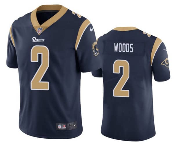 Los Angeles Rams #2 Robert Woods Navy Vapor Untouchable Limited Stitched Jersey