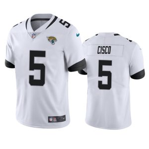 Jacksonville Jaguars #5 Andre Cisco White Vapor Untouchable Limited Stitched Jersey