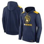 Milwaukee Brewers Navy Collection Performance Pullover Hoodie