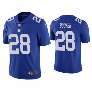 New York Giants #28 Devontae Booker Blue Vapor Untouchable Limited Stitched Jersey