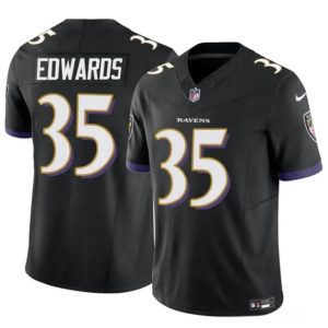 Baltimore Ravens #35 Gus Edwards Black 2023 F.U.S.E. Vapor Limited Stitched Jersey