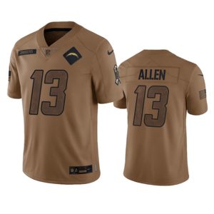 Los Angeles Chargers #13 Keenan Allen 2023 Brown Salute To Service Limited Stitched Jersey