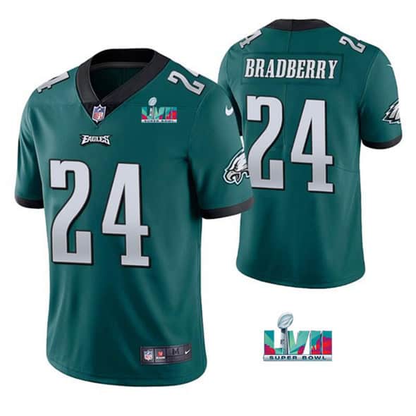 Philadelphia Eagles #24 James Bradberry Green Super Bowl LVII Vapor Untouchable Limited Stitched Jersey