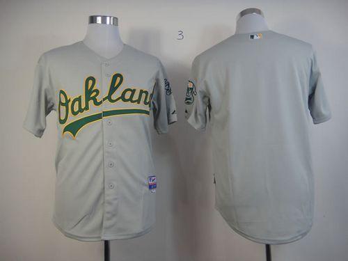 Athletics Blank Grey Cool Base Stitched Jersey