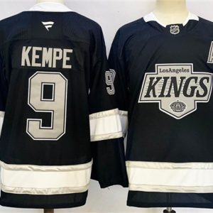 Los Angeles Kings #9 Adrian Kempe Black 2024-25 Home Stitched Jersey