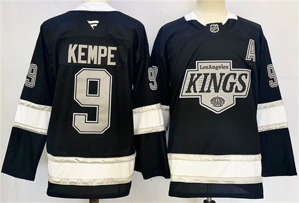 Los Angeles Kings #9 Adrian Kempe Black 2024-25 Home Stitched Jersey