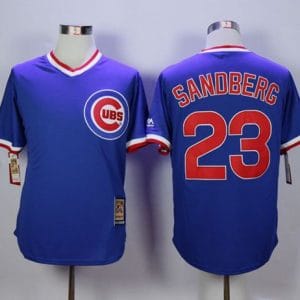 Cubs #23 Ryne Sandberg Blue Cooperstown Stitched Jersey