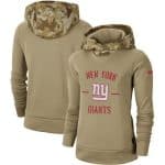 New York Giants Khaki 2019 Salute To Service Therma Pullover Hoodie(Run Small)