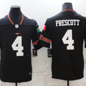 Dallas Cowboys #4 Dak Prescott Black Mexico Stitched Jersey