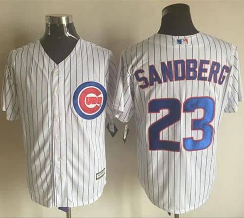 Cubs #23 Ryne Sandberg White New Cool Base Stitched Jersey