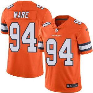 Broncos #94 DeMarcus Ware Orange Stitched Limited Rush Nike Jersey