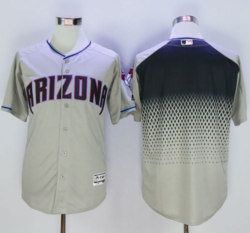 Diamondbacks Blank Gray Capri New Cool Base Stitched Jersey