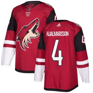Arizona Coyotes #4 Niklas Hjalmarsson Burgundy Red 2018 Season Home Stitched Jersey