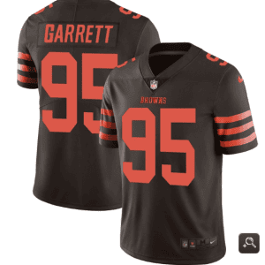 Cleveland Browns Brown #95 Myles Garrett Limited Stitched Jersey