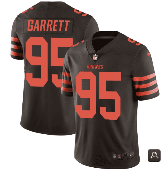 Cleveland Browns Brown #95 Myles Garrett Limited Stitched Jersey