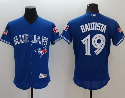 Blue Jays #19 Jose Bautista Blue Fashion Stars Stripes Flexbase Authentic Stitched Jersey