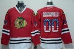 Blackhawks #00 Clark Griswold Red USA Flag Fashion Stitched Jersey