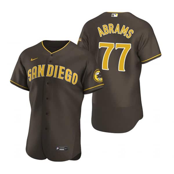 San Diego Padres #77 C.J. Abrams Brown Flex Base Stitched Baseball Jersey