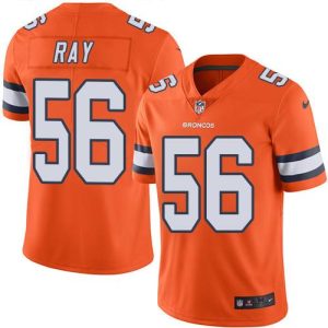 Broncos #56 Shane Ray Orange Stitched Limited Rush Nike Jersey