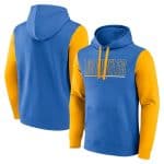 Los Angeles Chargers Blue Gold Outline Pullover Hoodie