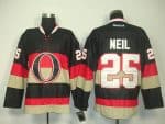 Senators #25 Chris Neil Black Third Stitched Jersey